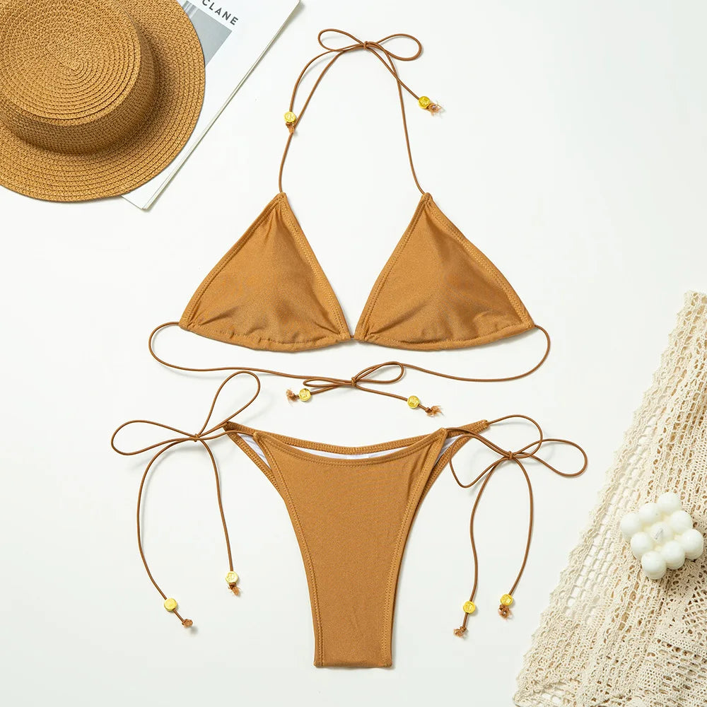 Bikinis brasileños tipo tanga para mujer