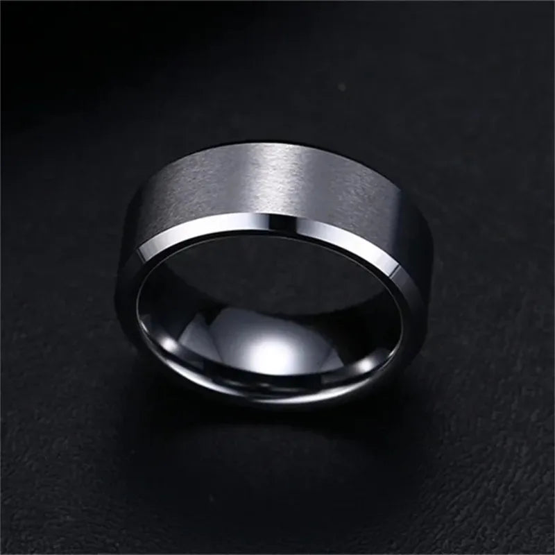 Stainless Steel and Titanium Set Rings