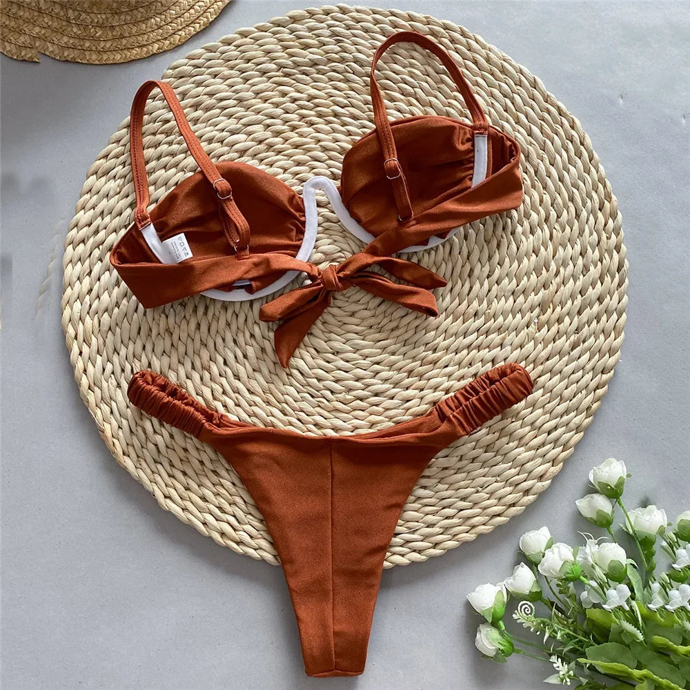 Bikini estilo brasileño hecho para chicas de playa españolas