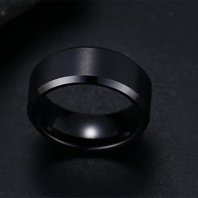 Stainless Steel and Titanium Set Rings