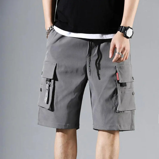 Pantalones cortos cargo elásticos para hombre