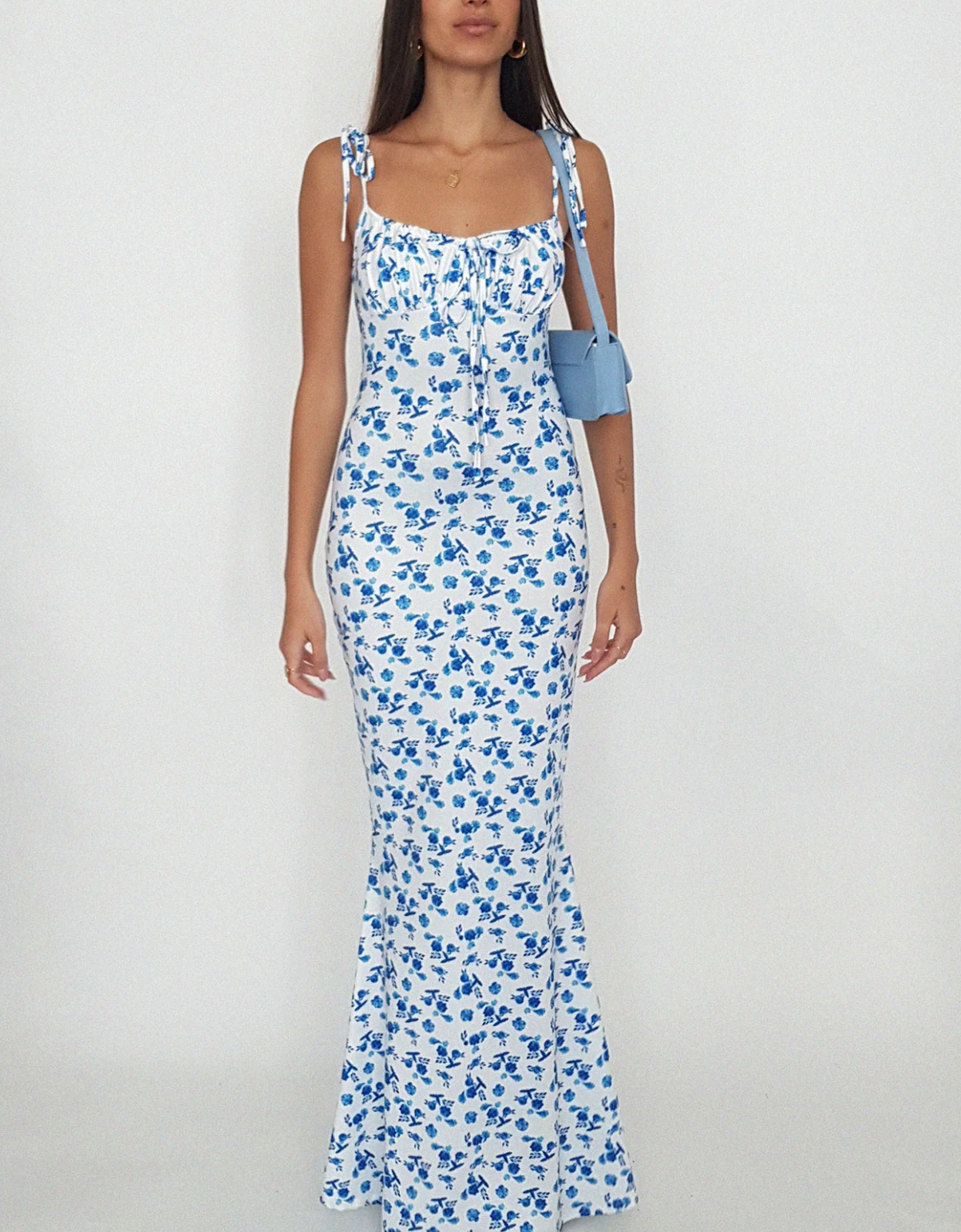 Vestido largo con estampado de flores para el Verano