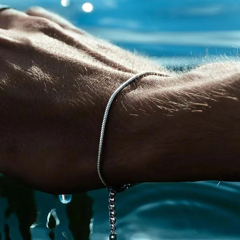 Pulsera de serpiente sencilla para hombre