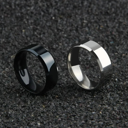 Stainless Steel and Titanium Set Rings