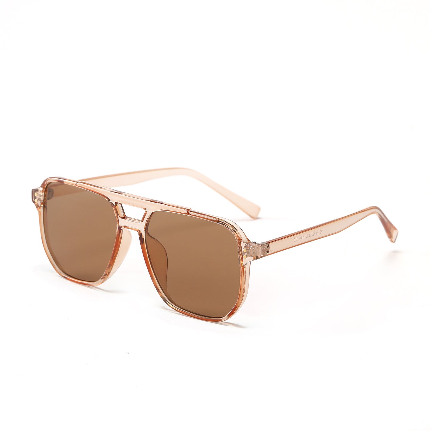 Gafas de sol negras de moda con doble haz cuadrado