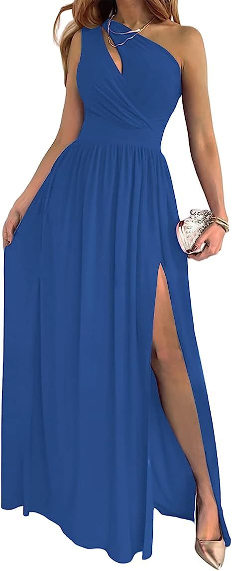 Vestido largo con abertura alta para bodas