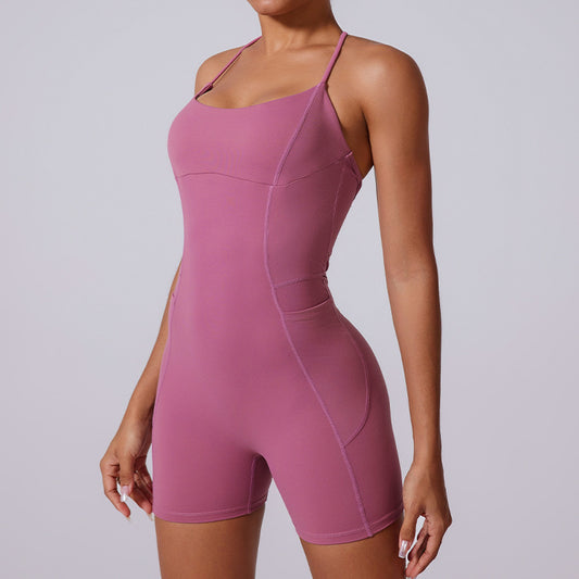 V-Shaped Yoga Jumpsuit Women